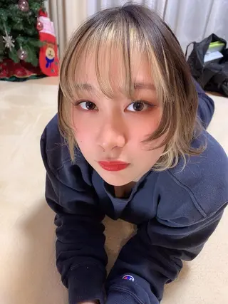 ショート カラー パーマ ヘアアレンジ メンズ キッズ ネイル マツエク・マツパ アイブロウ 🐺ウルフ×ハイトー ン🖤Yukinoのヘアスタイル