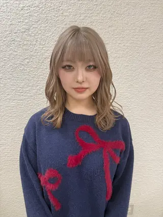 ミディアム カラー ヘアアレンジ 🍒KIKUCHI KANAE🍒のヘアスタイル