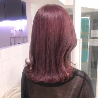 ミディアム ❤︎ワンホンガーリー なハイトーンヘア❤︎のヘアスタイル