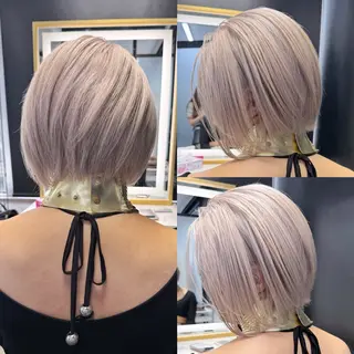 ショート カラー シールエクステ特化 ハイトーン、NANAのヘアスタイル