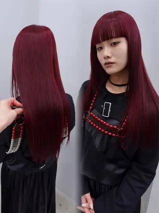 ロング 表参道ハイトーン 韓国ヘア長田雄希のヘアスタイル