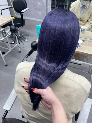 ロング カラー ヘアアレンジ Beleza原宿所属・MOMO艶髪 🩵モテカラーのヘアスタイル