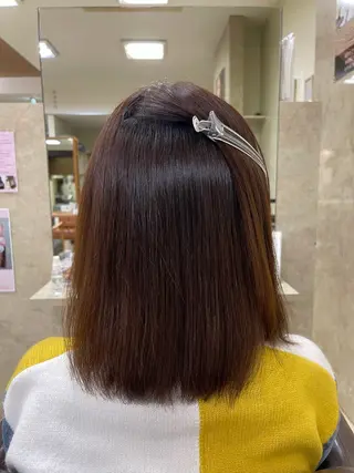 セミロング CARE SHINSAIBASHI所属・縮毛・酸性ストレート 特化のヘアスタイル