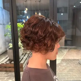 ショート パーマ ヘアアレンジ みなみ/韓国ボブ/ 韓国レイヤーのヘアスタイル