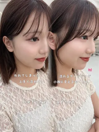 ショート ボブ特化型美容師/赤 み消しカラー/ももかのヘアスタイル