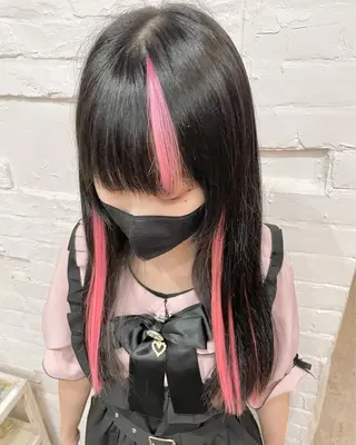 ロング 【ピンク/韓国ヘア/ ヘアセット】亜海のヘアスタイル