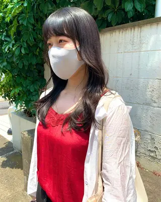 セミロング 柔らかブラウン/顔周 りレイヤー♡ユウシのヘアスタイル