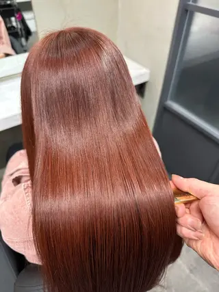 セミロング カラー 髪質改善/縮毛矯正/ 田中勇次のヘアスタイル