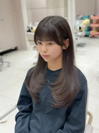 ロング 透明感カラー/似合わ せ前髪/柴田礼空のヘアスタイル