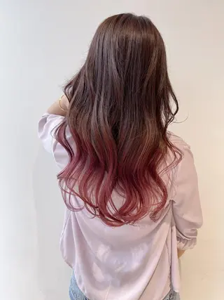ロング カラー ヘアアレンジ パーマ 公式 Ease by amble luxeのヘアスタイル