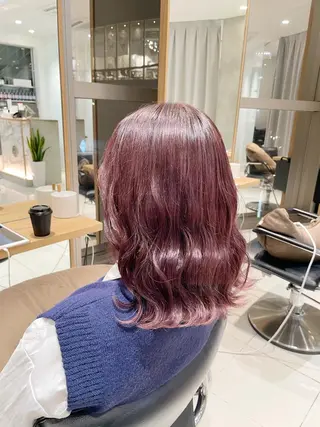 ミディアム カラー ヘアアレンジ 艶髪/レイヤーカット 🐣misakiのヘアスタイル