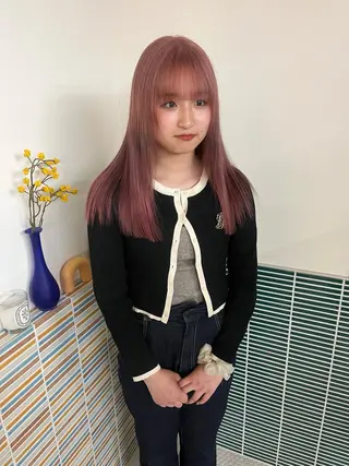 セミロング カラー 🩷ハイトーン透明感 レイヤー🩷ユリカのヘアスタイル