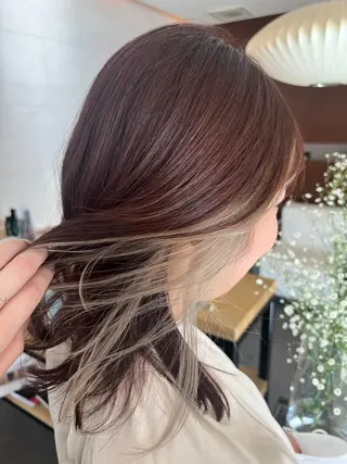 ミディアム カラー 清水 萌未のヘアスタイル