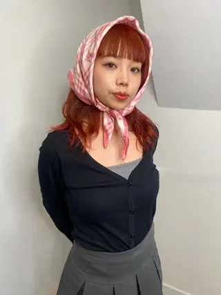 セミロング カラー land所属・透明感カラー/レイヤ ー🌙Honokaのヘアスタイル