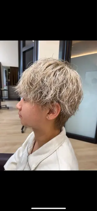 ショート カラー パーマ メンズ 🔥スパイラル特化 🔥しょうたのヘアスタイル