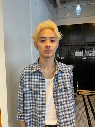 ショート カラー メンズ RIN/韓国ヘア レイヤー/ミディアムのヘアスタイル