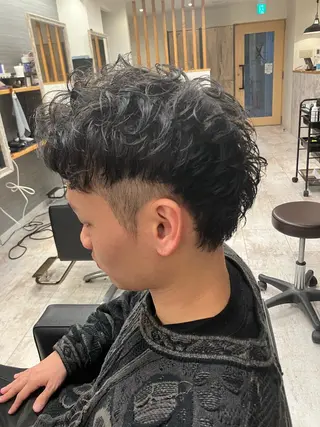 パーマ メンズ メンズ特化/パーマ/ フェードWATARUのヘアスタイル