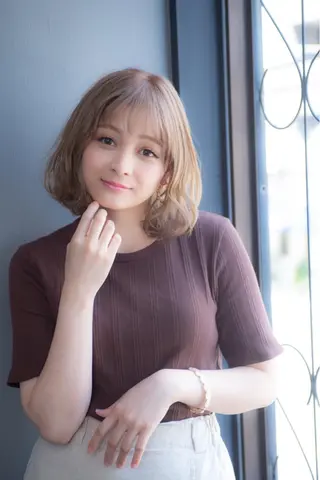 ミディアム カラー パーマ ヘアアレンジ ✨前田 優・2拠点✨ ✨恵比寿・札幌店✨のヘアスタイル
