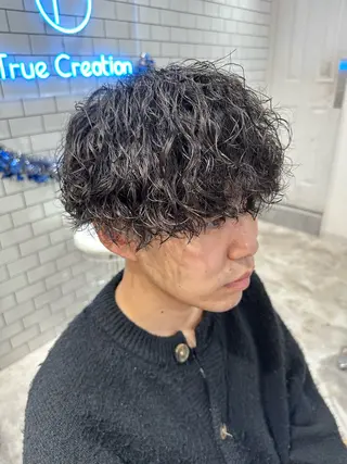 パーマ メンズ 💎メンズカット ／フェザー／細野💎のヘアスタイル