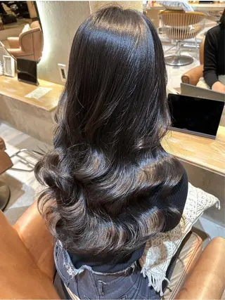ロング カラー レイヤー/韓国 ハイトーン興津史弥のヘアスタイル