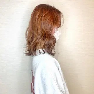 ロング ブリーチカラー💛 石川慧南のヘアスタイル