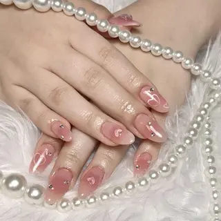 ネイル RAFFINE 月🦋🩵のネイルデザイン