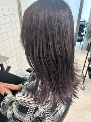 ミディアム カラー GO TODAY所属・ハイトーン/小顔 カット/Ayumuのヘアスタイル