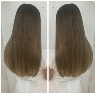 ロング カラー 京都大人女性ショート 徒歩1分/秋山のヘアスタイル