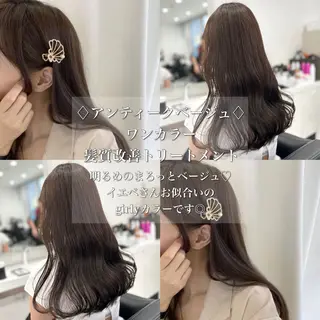 ロング カラー 韓国風艶髪🎀 暖色カラー🤍のヘアスタイル