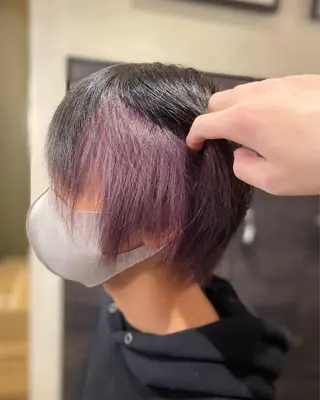 ショート カラー メンズ 韓国風cut/ 縮毛矯正/正岡幹康のヘアスタイル