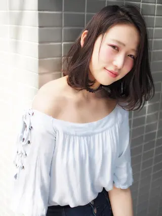 ミディアム ほさか しんごのヘアスタイル