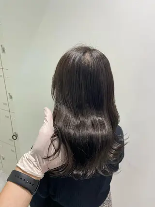 ミディアム カラー パーマ ヘアアレンジ メンズ ネイル マツエク・マツパ 韓国風ベージュ🤎 赤みなし🌿横浜🤎のヘアスタイル