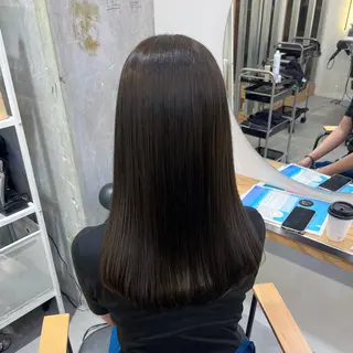 ロング カラー パーマ ブリーチなし/ ベージュ/akiraのヘアスタイル