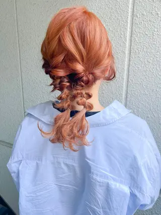 セミロング カラー ヘアアレンジ カラーパティシエ facce🌼ikoのヘアスタイル