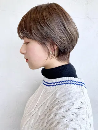 ショート カラー パーマ ヘアアレンジ ITbyALBUM 中野店のヘアスタイル