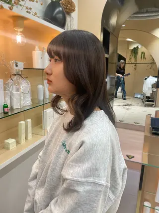 ミディアム カラー パーマ ヘアアレンジ 8HAIR / MAYUのヘアスタイル