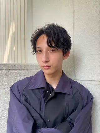 ショート パーマ メンズ ボブ/髪質改善/ レイヤー/池澤慎人のヘアスタイル