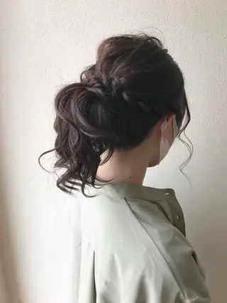 ミディアム ヘアアレンジ 沢田 瞳のヘアスタイル