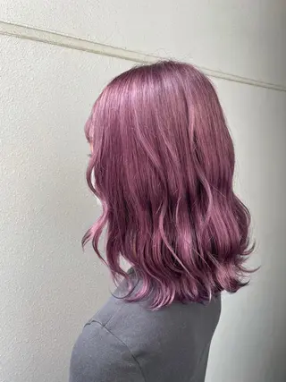 ミディアム カラー Beleza 渋谷所属・Kazusa/渋谷/ エクステ/ハイトーンのヘアスタイル
