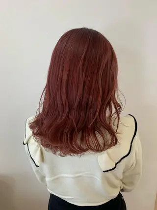 ミディアム カラー 暖色専門美容師🎀 お客様満足度◎のヘアスタイル