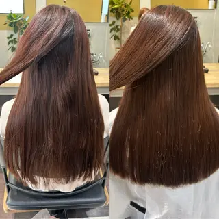 ロング パーマ hub hair レイヤー/透明感のヘアスタイル