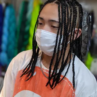 メンズ セミロング scamp ★のヘアスタイル