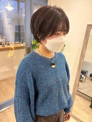 ショート カラー パーマ .iyu所属・吉祥寺小顔×ショート 🍋宮本大輔🍋のヘアスタイル