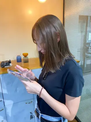 ミディアム カラー Steelo  渋谷所属・✴︎赤み除去カラー daichi✴︎のヘアスタイル