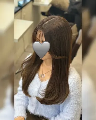 ロング 韓国風cut/ 縮毛矯正/正岡幹康のヘアスタイル