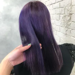 セミロング 艶ハイトーン👑♡ NATSUKIのヘアスタイル