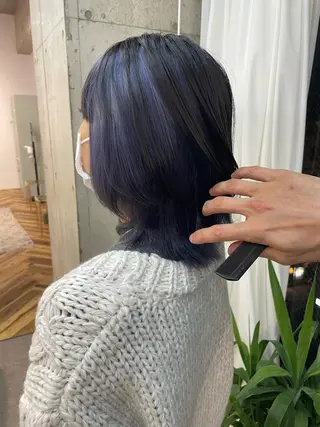 ミディアム カラー lani hair salon所属・SHOTO ハイトー ン/デザインカラーのヘアスタイル