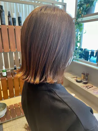 ミディアム カラー 【髪質改善】【美髪】 【ツヤ髪】ほしのちりのヘアスタイル