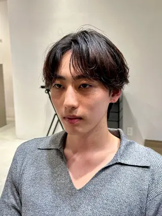 ミディアム パーマ メンズ ボブ、ショート 無料/はやとのヘアスタイル