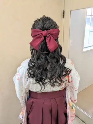 ロング ヘアアレンジ bright所属・miku ヘアセット/着付けのヘアスタイル